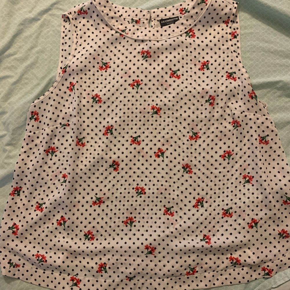 Liz Claiborne polka dot tank top size 1x